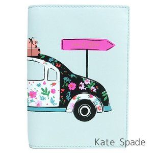Kate Spade Floral Car Key & Card Holder - Light Blue and Black